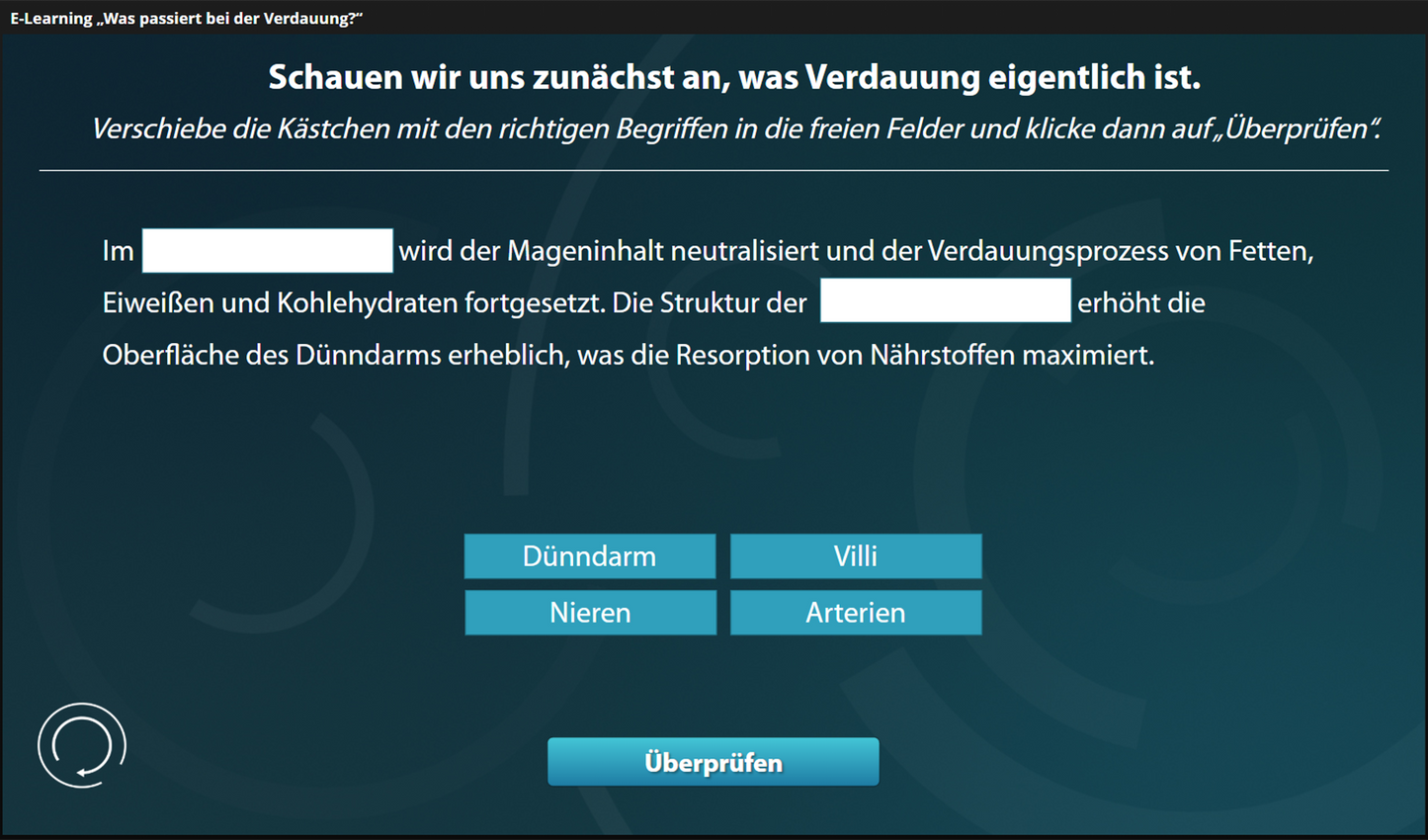 Was passiert bei der Verdauung? mit E-Learning
