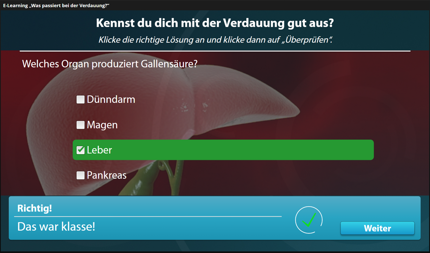 Was passiert bei der Verdauung? mit E-Learning