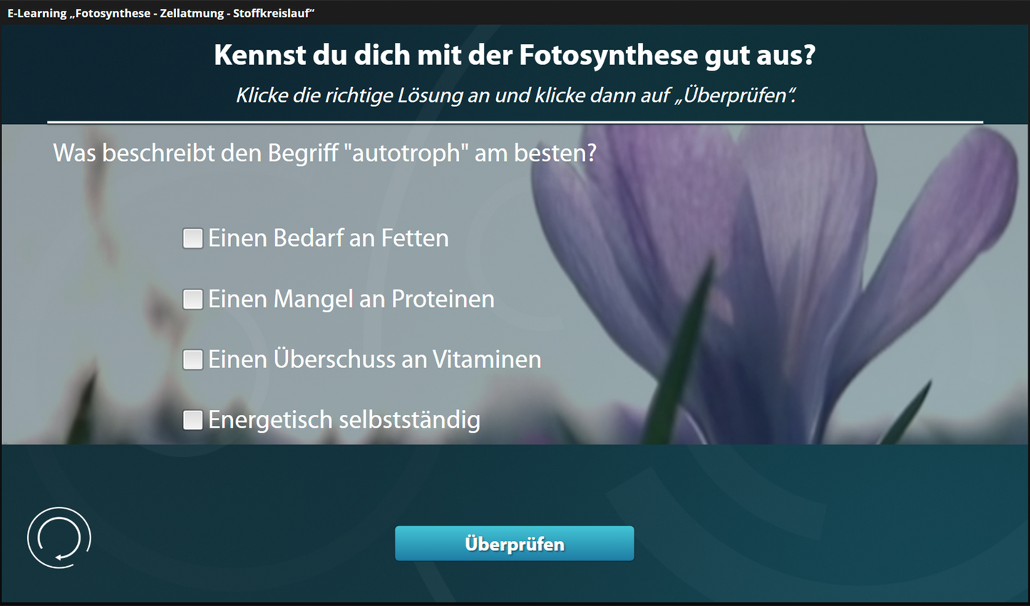Fotosynthese - Zellatmung - Stoffkreislauf mit E-Learning