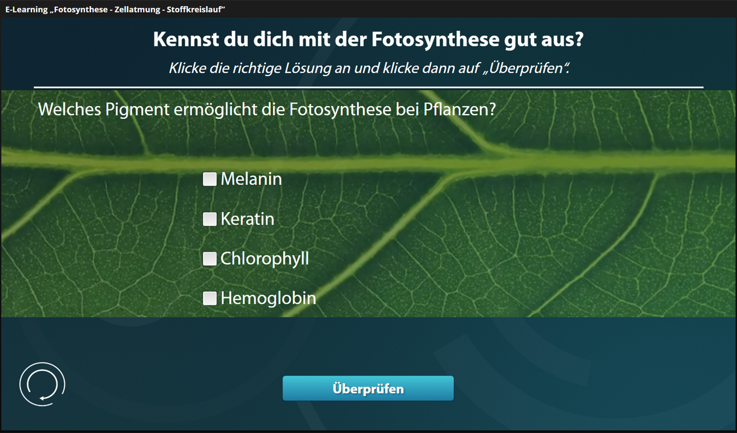 Fotosynthese - Zellatmung - Stoffkreislauf mit E-Learning