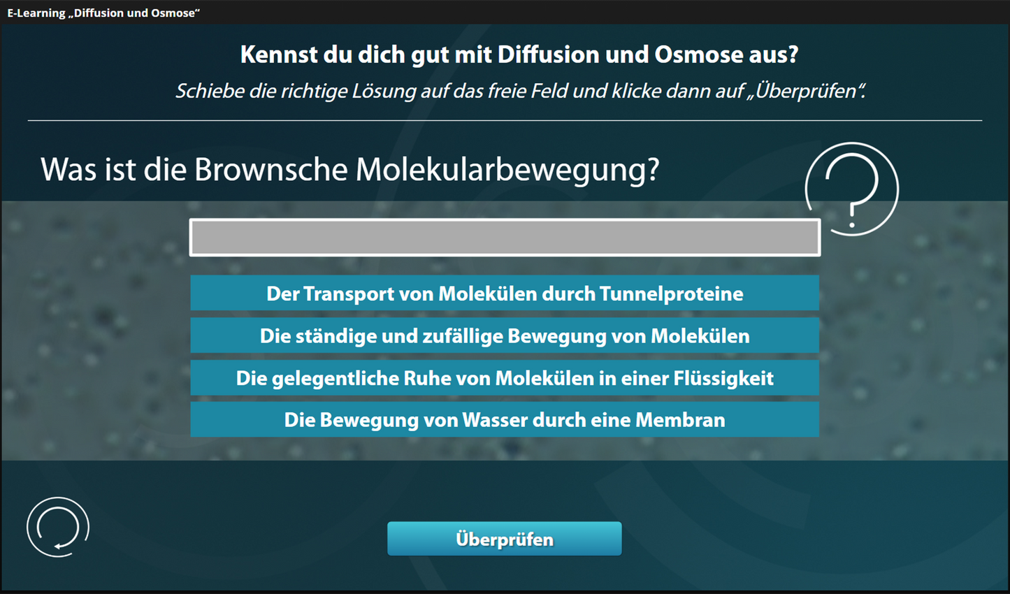 Diffusion und Osmose mit E-Learning