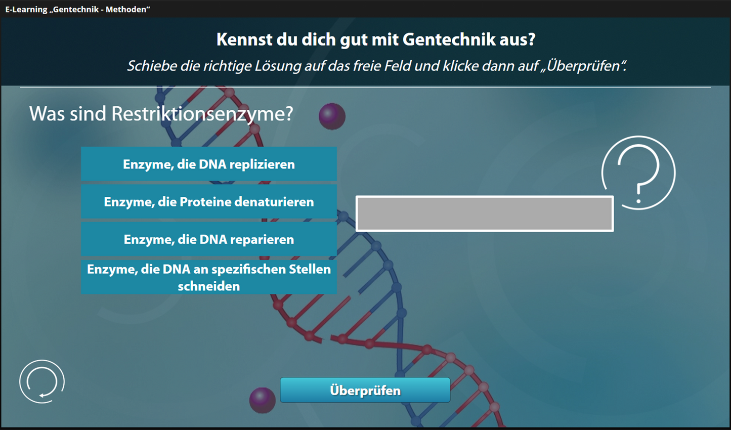 Gentechnik - Methoden mit E-Learning