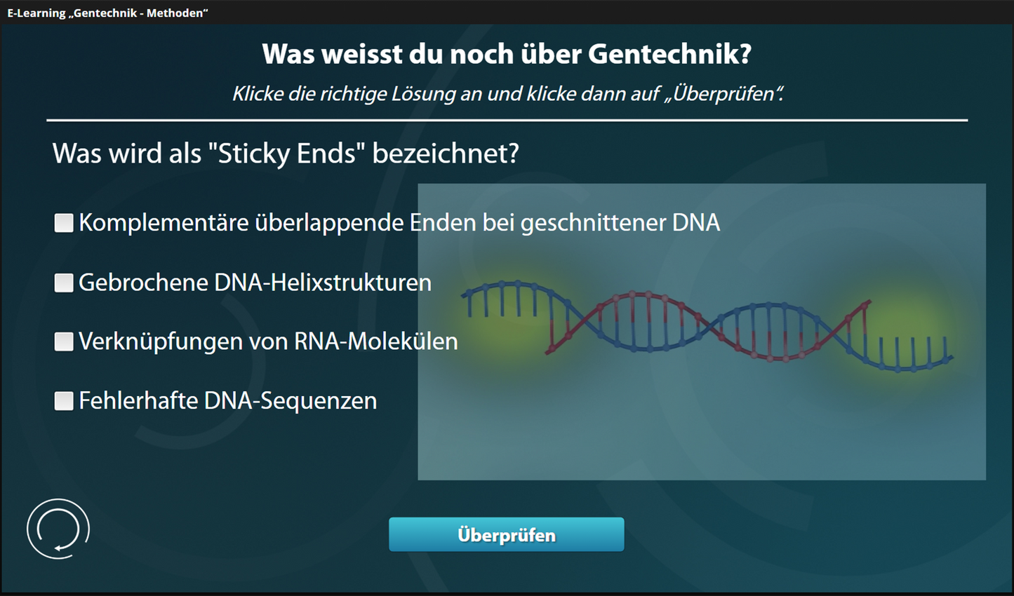 Gentechnik - Methoden mit E-Learning