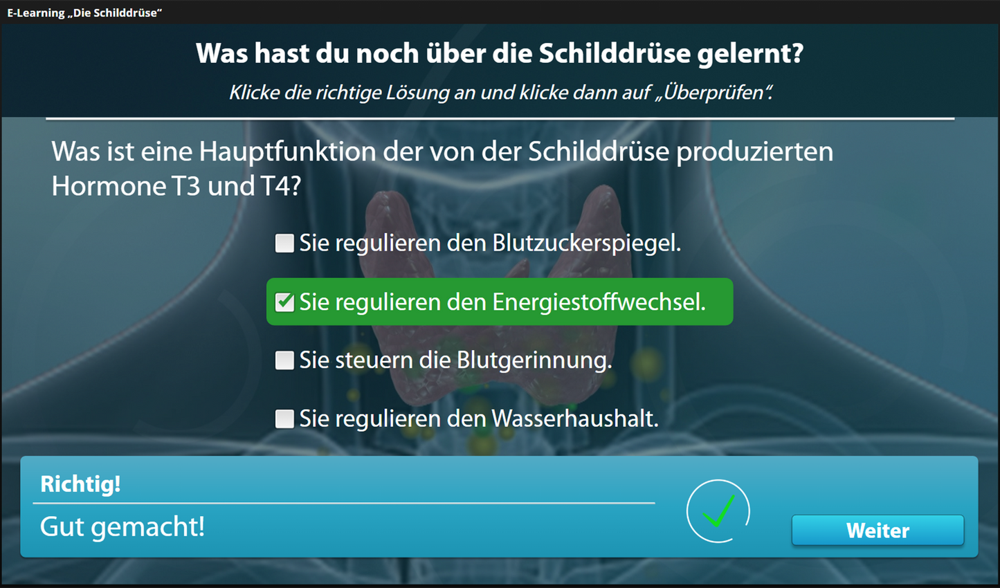Schilddrüse - Energieumsatz mit E-Learning