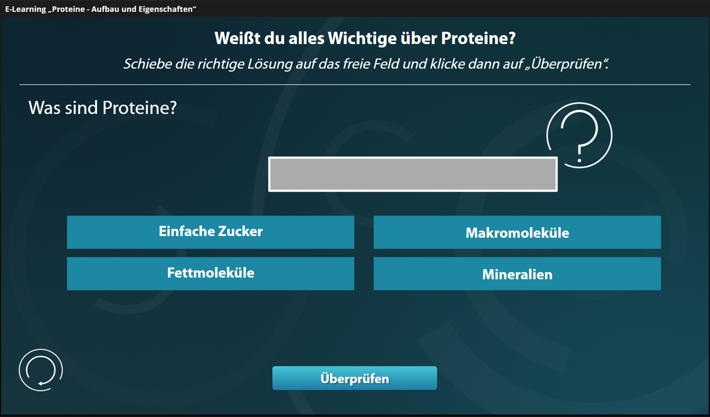 Proteine - Aufbau und Eigenschaften mit E-Learning