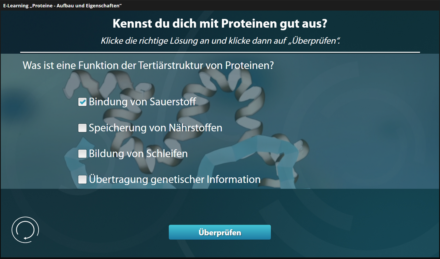 Proteine - Aufbau und Eigenschaften mit E-Learning