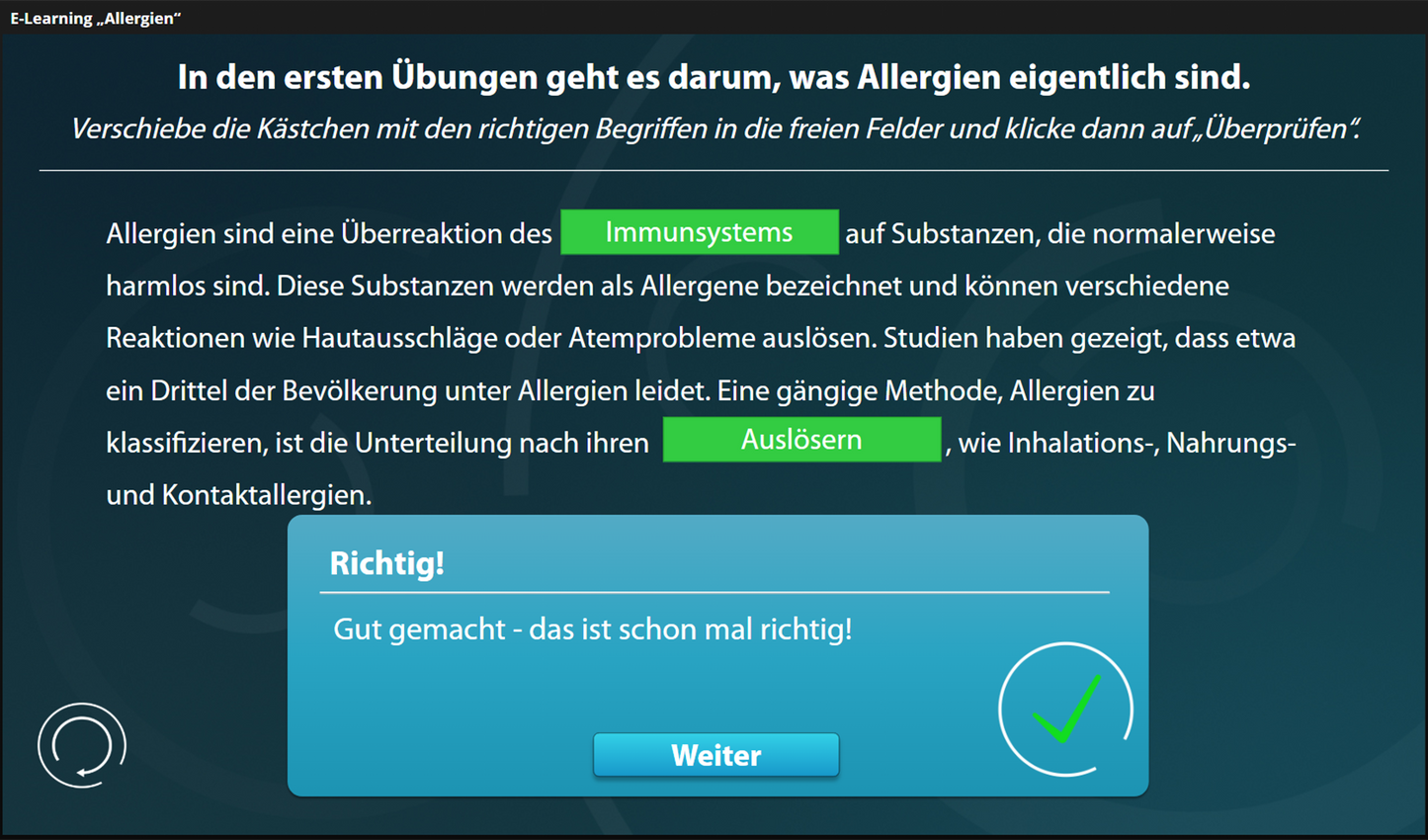 Allergien mit E-Learning