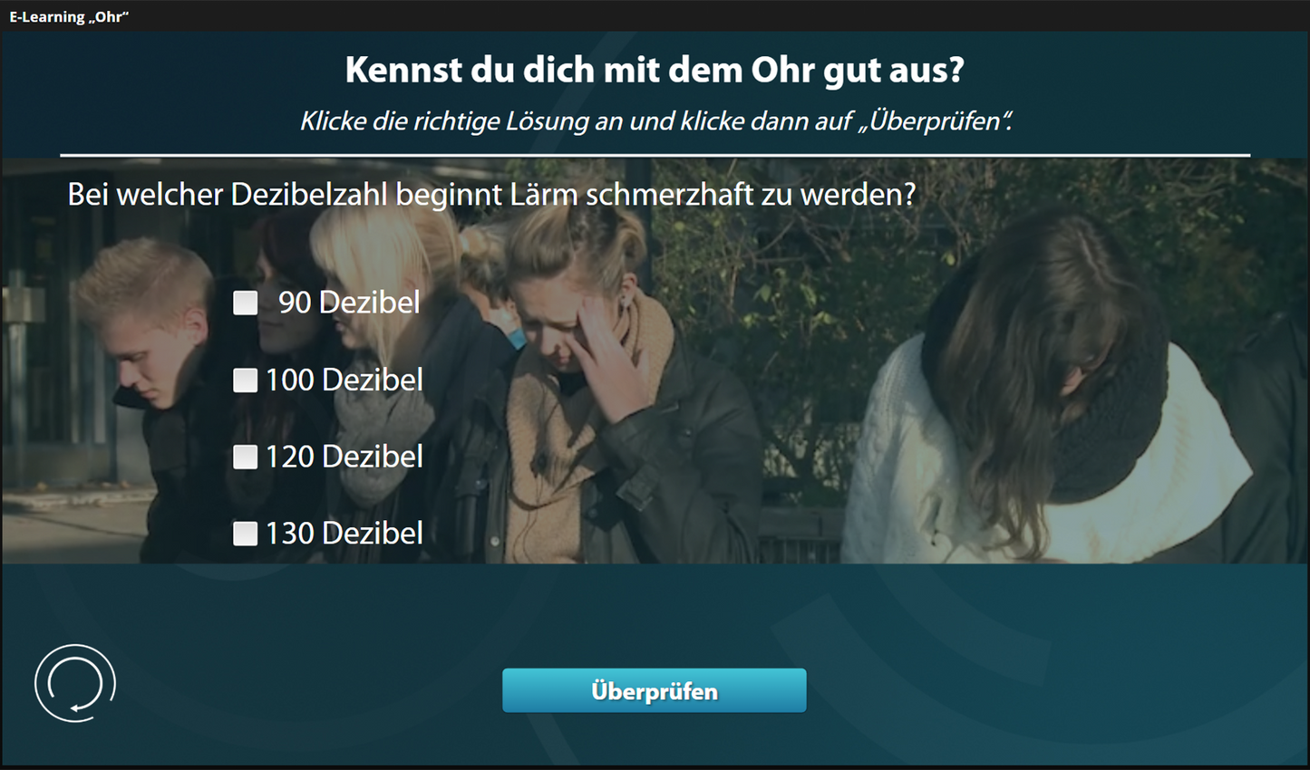 Ohr mit E-Learning