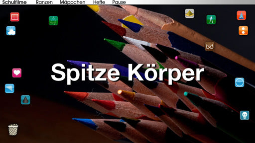 Spitze Körper mit E-Learning