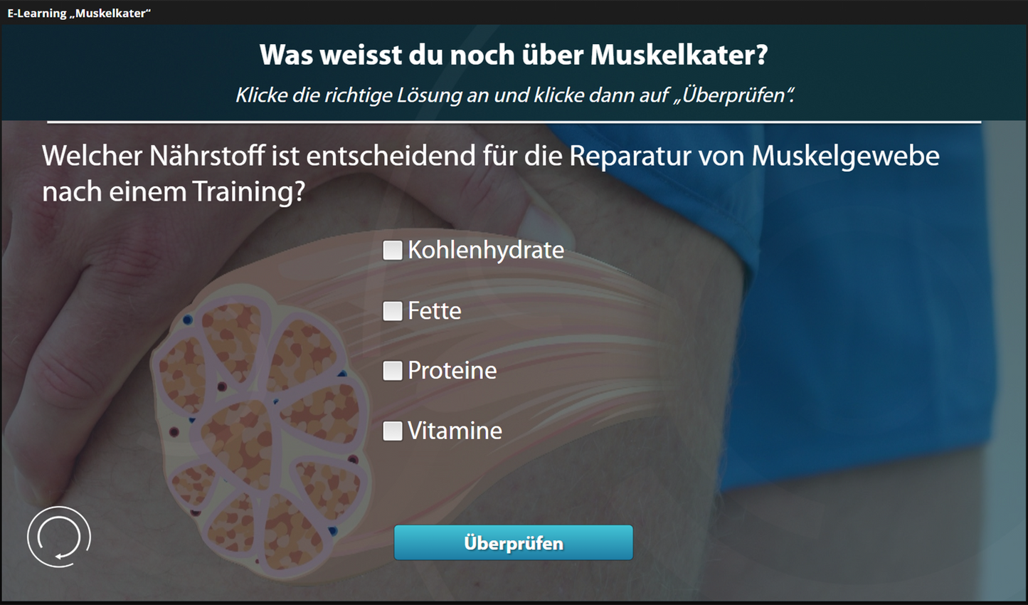 Muskelkater mit E-Learning