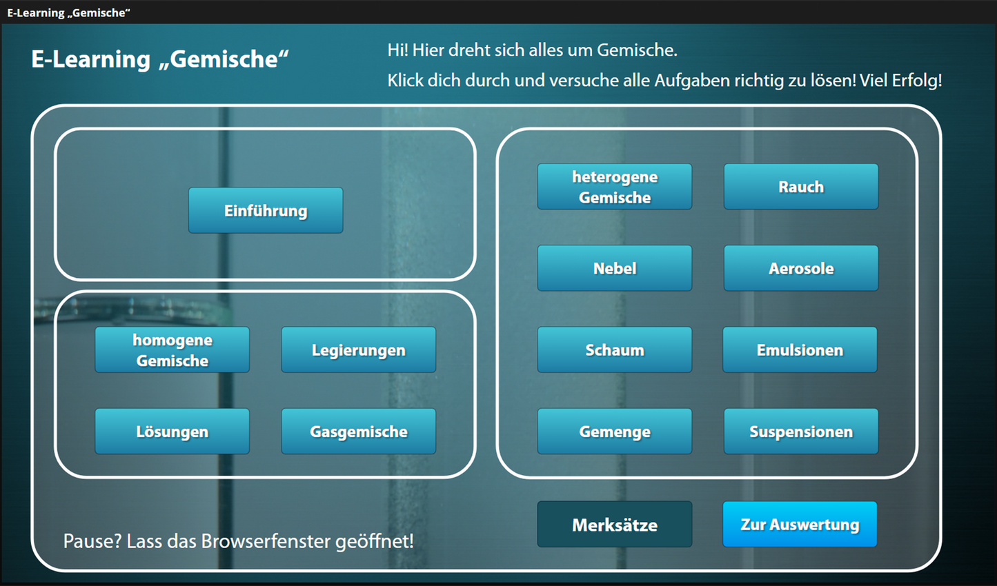 Gemische - Ein interaktiver Onlinekurs