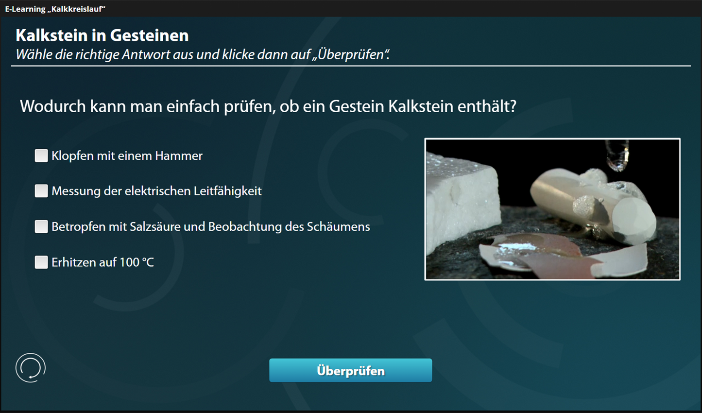 Kalkkreislauf (natürlich und technisch) - Ein interaktiver Onlinekurs