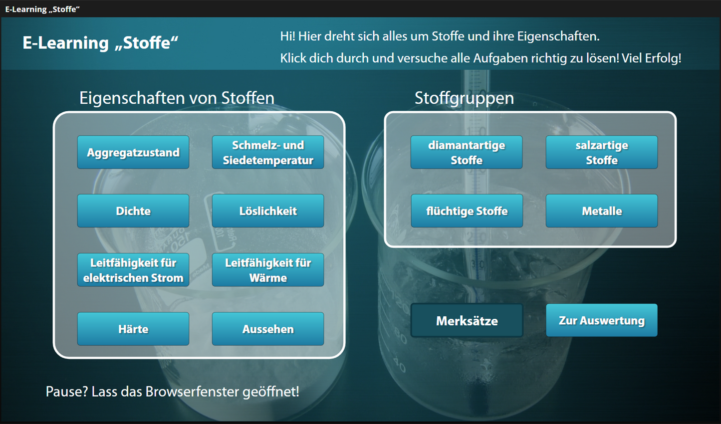 Stoffe - Ein interaktiver Onlinekurs