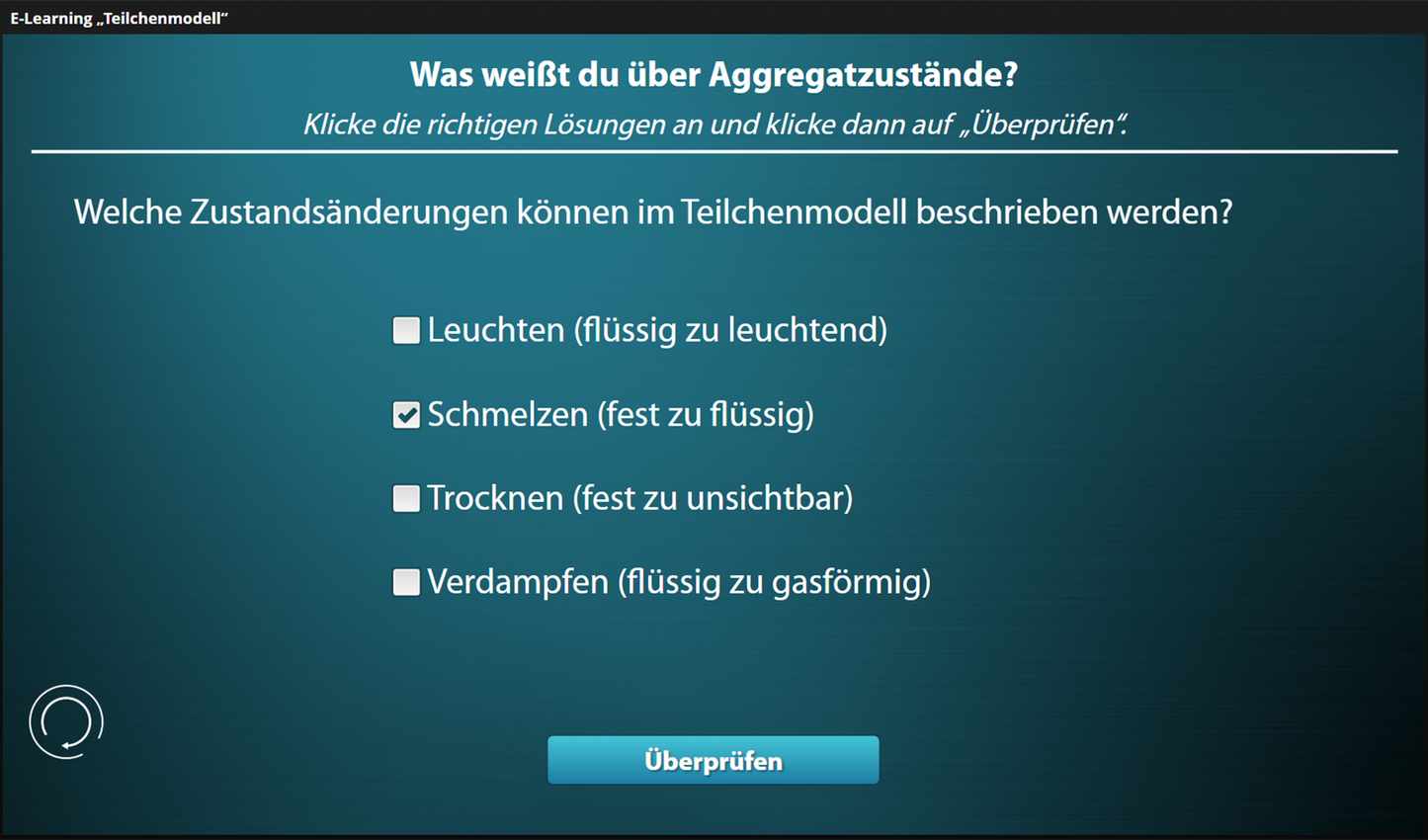 Teilchenmodell - Ein interaktiver Onlinekurs
